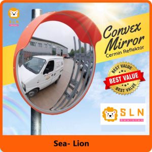 【Sea-Lion】45 /60/75CM CONVEX MIRROR OUTDOOR POLYCARBONATE TRAFFIC SAFETY ROAD SAFETY WIDE ANGLE CORNER MIRROR CERMIN CEMBUNG WIDE-ANGLE TRAFFIC LENS PC PLASTIC ORANGE OUTDOOR SAFETY ROAD TRAFFIC WIDE ANGLET RAFFIC LENS