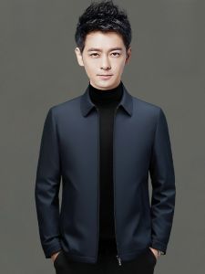 ROMON | Lormen Mens Goose Down Jacket Casual Collar Workwear Coat Winter Business Leisure Warmth Insulation Cotton Coat