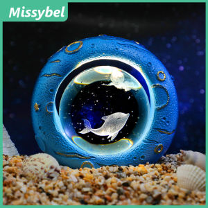 New creative LED Crystal Night Light Galaxy Crystal Dolphin 3D Planet Moon Night Light UBS Charging Bedroom Childrens Home Decoration Party Childrens Birthday Gift
