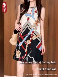GELUOLIAN | Đầm Linen In Hoa Sang Trọng Cao Cấp