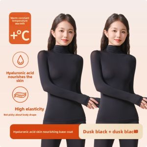 MiiOW | Warm Thin Womens Underwear Set Face Mask Skin-friendly Fabric Autumn Thermal Wear Long Sleeve Regular Fit Korean Style