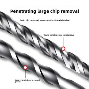 MONLEYTA | German Electric Hammer Concrete Drill Bit Tungsten Steel Cross Round Handle Rebar Wall Drilling Tools Construction Equipment