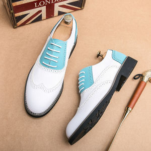 K-style British Style Three Joint Men Leather Shoes Business Formal Wear Hidden Heel Pointed Toe Casual Plus Size Brown Leather Shoes for Men