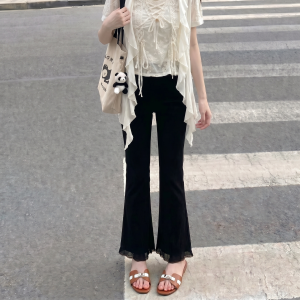 AIYITI | Lace Trimmed Flared Plus Size Casual Pants