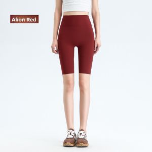 Miiow | High Waist Five Inch Sharkskin Pants Womens Summer Thin Breathable Yoga Fitness Seamless Tummy Control Butt Lifting Base Layer Pants