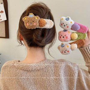 Stuffed Pudding Bear ~ Cute Duckbill Clip Large Hair Clip Headdress 2024 New Arrival Back Head Young Adult Stuffed Grip