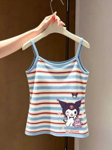 Cartoon Striped Breathable Summer Girls Tank Top
