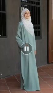 Kaftan Rose Abaya for Muslimah- Plus Size- Ironless Long Dress- Muslim Blouse