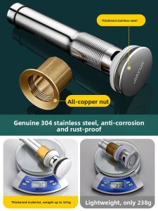 TAOSHI | Anti-Backflow Drain Pipe & Faucet for Washbasin