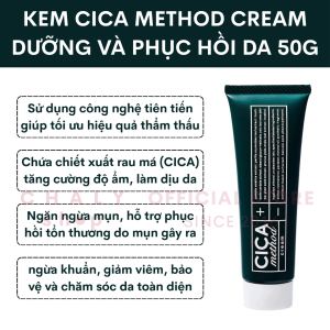 Kem dưỡng và phục hồi da tổn thương Cica Method Cream 50g Nhật Bản