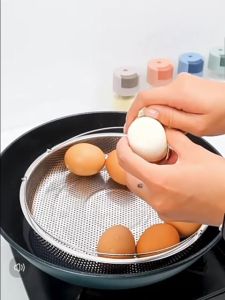 Multifunctional Stainless Steel Basket Steamer with Handle Household Draining Basket Fine Mesh Steam Grid Steamer Rack