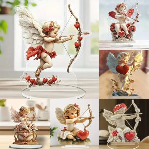 Angel Cupid Archery Statue2D Flat Acrylic FigurineHomestudioCaferoomdisplay CaseTable Ornament Desktop Decor Gift