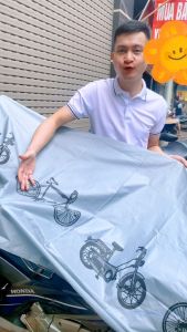 Bạt phủ xe máy tráng bạc ngăn cản tối đa tia UV và sức nóng làm hư hại xe bạt phủ xe đạp - Chính hãng dododios