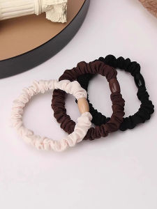 Elegant Black High Elasticity Hair Ties for Women Versatile Hair Bands Hair Accessories Ponytail Holder Hair Bands Hair Rings