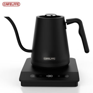 Cafelffe 0.8L Electric Gooseneck Kettle 1500W Water Boiler NTC Temperature Control LCD Display Auto Shut Off Pour Over Coffee Pot
