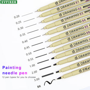 12PCS Sakura Pen Set Comic Line Pens Sketch Drawing Pen Ink Marker Pen Fine Art Architectural Design Pens
