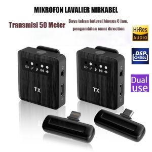 Wireless Microphone Profesional SS9 Mikrofon Dual Mic Nirkabel Clip On HP