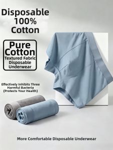 Cotton Disposable Underwear Breathable Anti-Bacterial No-Wash Boxer Briefs