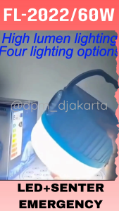 FL-2022/DL-007 LED Emergency Lampu Camping + Senter 2 mode Cahaya