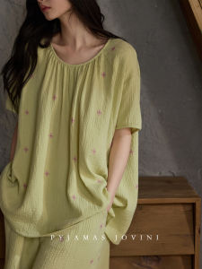 Breathable Cotton Gauze Cooling Padded Women Sleepwear