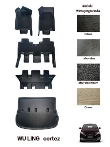 Misima Karpet Mobil 5D Wuling Cortez 2018 - 2024 + Alas Kaki Karpet 7D New Model Fullset