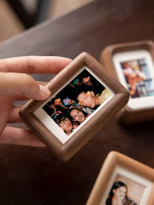 Polaroid Solid Wood Mini Photo Frame Mini Truck Display Stand Couple Gift Graduation Photo Registration Certificate Photo Stand