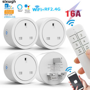 WiFi Smart Socket UK Plug Wireless Remote Control Socket EWeLink App Control Timer & Countdown Works with Alexa Google Home