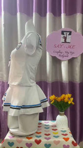 SM113 - Bộ Cosplay Học Đường Nhật Bản Dễ ThươngSet Áo Thủy Thủ & Váy Xếp Ly Phong Cách TeenĐồng Phục Sailor Girl Trắng – Viền Xanh Năng ĐộngSet Trường Lớp Nhật Bản – Áo Thủy Thủ + Váy Xòe