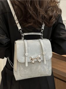 Fashionable Summer Womens Backpack Unique Design Crossbody Single Shoulder Velvet Material Soft Handbag for Young Students