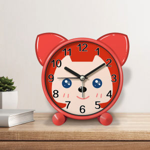 Childrens Learning Clock Boys Bedroom Desktop Silent Alarm Clock Colorful Dial Time Recognition Plastic Shell Cartoon Style