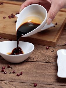 Pure White Ceramic Small Sauce Dish Chinese Style Restaurant Commercial Use Self-Service Hot Pot Logo Decorative Condiment Plate