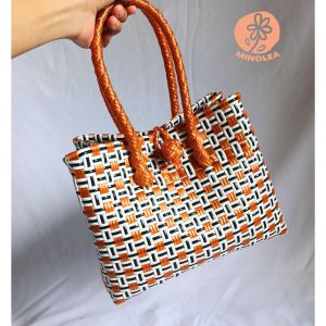 TAS ANYAMAN JALI PREMIUM SIZE S WARNA KARAMEL TAS JINJING WANITA HANDMADE