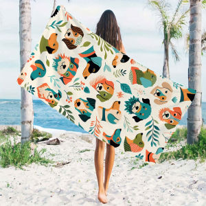 BILIBILI | Cartoon Dogs Quick Drying Microfiber Beach Towel Lightweight for Swimming Camping Yoga - Bath Towel