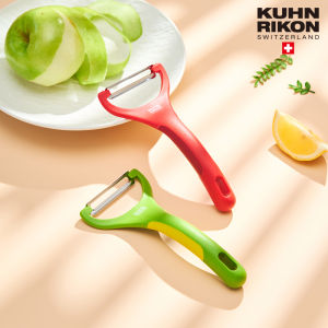 KUHN RIKON Vegetable Fruit Peeler Peel Tomato Potato Apple Ergonomic Handle Y-Shaped Peeler Swiss Design
