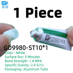Net Weight 10 Grams Fast Curing Aluminum Soft Tube Packaging White GD9980 Thermal Adhesive Cement Glue Silicone for LED VGA ST10