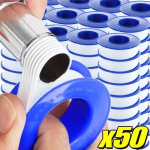 50Pcs PTFE Pipes Thread Seal Tape / Water Faucet Leakproof Sealing Tape / High-Density Plumbers Sealant Tape for Shower Head Sewer Pipes