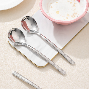 Stainless Steel Spoon Family Soup Spoon Creative Metal Kitchen Cooking Spoon
