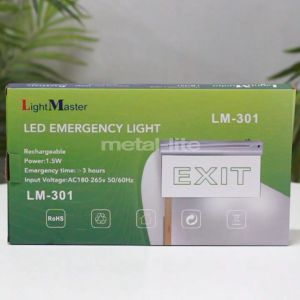 Exit Signage LED Single-face 1.5watts Aluminum with Glass Light Master LM-EL-301