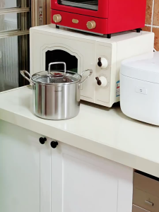 Nồi inox CHOCKMEN kèm giỏ lọc dầu 18cm nồi kèm giỏ lọc nồi chiên ngập dầu nồi thành cao kèm giỏ