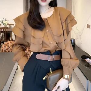 TM 8400 Kemeja Ethanya layered collar import