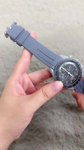 Dây Đeo Cong 20mm Dành Cho Đồng Hồ Omega X Swatch MoonSwatch Dây Đeo Silicon Cao Su Tháo Nhanh Dành Cho Nam & Nữ Tương Thích Với Seamaster 300