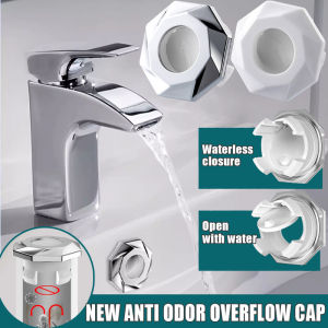 【Warm Homie】New Fashion Basin Comes With A Built-In Closing Valve Water Channel Anti Odor Overflow Cap Decoration Sink Accessories For Home And Hotel
