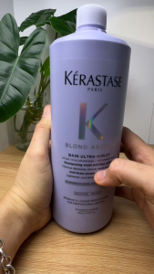 Kerastase Blond Absolu Bain Ultra Violet Purple Shampoo 1000ml ( Anti-brass purple shampoo neutralises brassiness. )