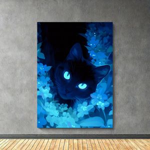 500/1000/1200/2000PCS Jigsaw Puzzle Peaceful Glow Cat Night Scene For Adults Ideal For Stress Relief And Relaxation