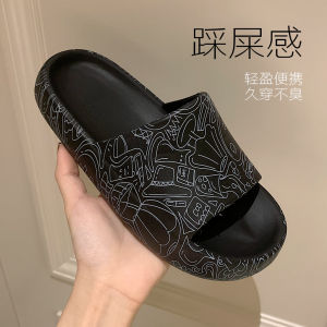 2021 New Style Womens Indoor Slippers Soft Bottom Anti-Slip Bathing Home Use Thick Bottom Summer Flats Korean Style EVA