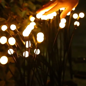 Firefly Solar Light Outdoor Waterproof 8 LED Fairy Lights For Yard Patio Garden Decoration