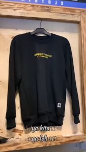 Sweater Crewneck Pria Brand Lokal Suiter Cowok Oversize M L XL XXL Bahan Katun Fleece Tebal 280 Gram Switer Oblong Distro Crowneck Kekinian Basic Sablon Print Motif Simpel Terbaru 2023 Kekinian Lengan Panjang