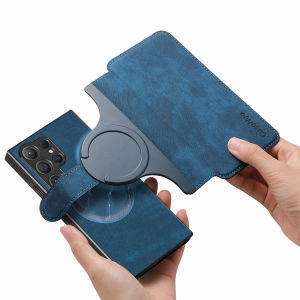 Magnetic Leather Split Wallet Case for Samsung Galaxy S26 Ultra S26 Plus S26 Cover Card Holder Pocket Mag-safe Flip Shell Fundas