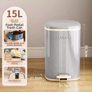 SIVASS | Foot Pedal Large Capacity Trash Can