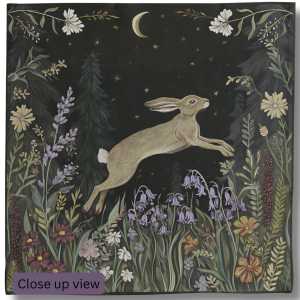 VIKAMA Dark Moon Night Hare Flower Tablecloth Witch Altar Cloth Mysterious Tarot Divination Ceremony Tarot Card Tablecloth